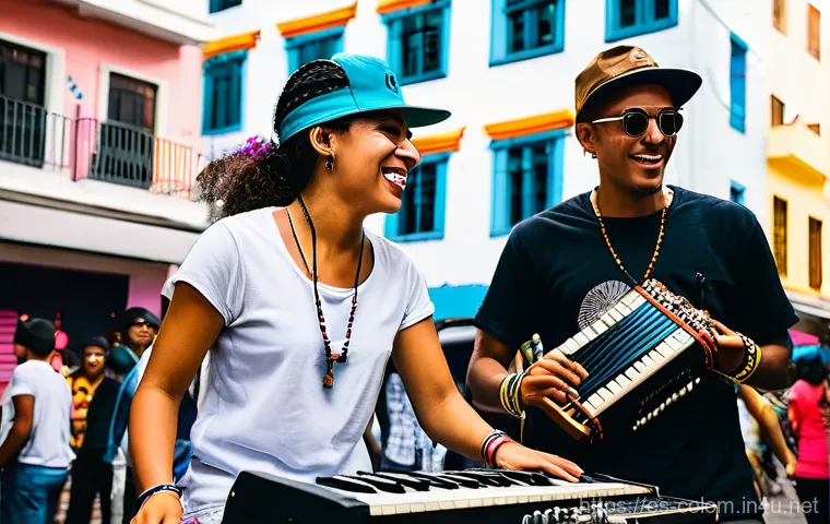 콜롬비아에서의 힙합과 현대 음악 - **"The Alchemy of Rhythms: Tradition and Vanguard in the Colombian Soul"**
A vibrant and dynamic...